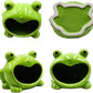 Reptile Tank Accessories – Ceramic Cartoon Frog Hideout with Open-Mouth Entrance, Cute Habitat Shelter for Hermit Crabs, Tortoises, Geckos, Tarantulas & Small Reptiles