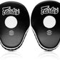 Fairtex FMV9 Contoured Focus Mitts |Striking Accuracy & Protection for Boxing, Muay Thai, Kickboxing |Ergonomic Design, Soft Padding, Secure Fit Leather