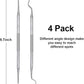 Mudder 4 Pieces Dog Dental Tools Pet Tooth Scaler and Scraper Set Stainless Double Headed Cleaning Tool Tartar Remover for Dogs Cats