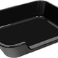 2 Pack of Extra Large Cat Litter Box (ABS Material), Low Entry Senior Litter Pen for Geriatric Kitty Big Cats, Jumbo Pet Safe Litter Boxes Tray for Indoor Pets Potty (Black, 24" L x 20" W)
