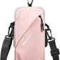 Phone Holder, Small Crossbody Shoulder Holsters Bag with Arm Band, Fits iPhone and Android, Use for Running, Walking, Hiking & Biking (6.7 Inches, Pink)