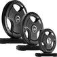 RitFit Olympic Rubber Grip Plates for Barbell, 2-Inch Weight Plates for Weightlifting and Strength Training in Home & Gym, Single, Pair and Sets(2.5/5/10/25/35/45 LB)