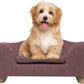 SHAVI Pet Sofa Dog Couch for Small Pet Dog and Cats, Low Back Lounging Bed with Velvet Modern Cat Couch Easy-to-Clean(Pink)