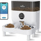 iPettie Automatic WiFi Pet Feeder for 2 Pets, 5L/21 Cup Capacity, 1-10 Meals Per Day, Adjustable Bowl Height, Smart Dog Cat Feeder with 2 Stainless Steel Bowls, Voice Recording, 2.4G WiFi App Control