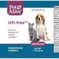 PetAlive Cat and Dog UTI Treatment - Homeopathic Remedy for Dog and Cat UTI Treatment - Supports Bladder Comfort, Reduces Dribbling, Incontinence, Eases Frequent Urination - 1 oz Granules