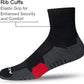 AKOENY Men's Performance Athletic Cushioned Quarter Ankle Socks (6 Pairs)