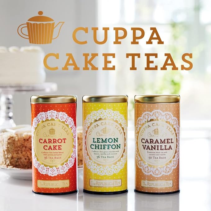 The Republic of Tea Gingerbread Cuppa Cake Red Tea, 36 Tea Bag Tin