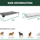 FXW TitanNest Chew-Proof Elevated Dog Bed, Raised Cot for Indoor/Outdoor/Camping Use, Durable & Washable Padded Pet Bed with Exclusive Reuseable Cover for Large Dogs, 50.0" L x 31.0" W x 7.3" H, Gray