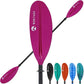 Kayak Paddle with Aluminum Shaft and Reinforced PP Blade, Floating Kayak Oar for Kayaking Canoeing and Boating, 220 cm/86 inches - 230 cm/90 inches