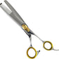 Sharf Gold Touch Pet Grooming Shear Kit 7.5 Inch Straight & 6.5" 42-Tooth Thinning Scissors