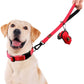PLUTUS PET Short Training Dog Leash with Padded Handle for Medium Large Big Dogs,18 Inch Heavy Duty Strong Traffic Leash with Carabiner Clip for Climbing Walking or Guiding Blind（18”，Red