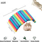PIVBY 2PCS Wooden Hamster Bridge, Flexible Natural Wooden Ladder Bridge Tunnel Hideout, Hamster cage Accessories for Small Animals Guinea Pig, Rat, Chinchilla, Gerbil, Mice, Mouse (Colorful)