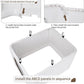 RIZZARI Large Enclosed Cat Litter Box : Covered Leak-Proof Reduces Odor - for Indoor Use Cat Owners (White)