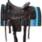 Fleece Bottom Contoured Saddle Pad - 34" x 40" | New Zealand Wool Top | 3/4" Felt Core | Contoured Fit | Hypoallergenic Fleece Lining | Weighs 8 lbs