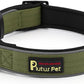 Plutus Pet Tactical Dog Collar, Reflective, Adjustable Heavy Duty Dog Collar, Soft Padded and Comfortable, for Small Medium and Large Dogs (Ranger Green, XL)