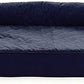 Furhaven Cooling Gel Dog Bed for Medium/Small Dogs w/ Removable Bolsters & Washable Cover, For Dogs Up to 35 lbs - Quilted Sofa - Navy (Blue), Medium