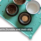Hoki Found Large Silicone Non Slip Pet Food Mats - Tray for Dogs and Cats - Waterproof Feeding Mats - Cool Mint