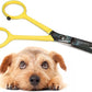 Tiny Trim 4.5" Ball-Tipped Scissor for Dog, Cat and all Pet Grooming - Ear, Nose, Face & Paw - Scaredy Cut's small Safety Scissor Yellow
