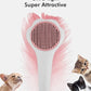 Cat Brush with Release Button Self-Cleaning and Skin-Friendly Grooming and Shedding Tool for Long and Short Haired Cats & Dogs, 140° Comb Teeth, Removes Loose Undercoats and Promotes Healthy Fur