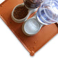 Hoki Found Large Silicone Non Slip Pet Feeding Mats - Waterproof Dog Cat Bowl Mats - Caramel