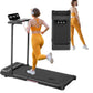 Folding Walking Pad Treadmill with Handle Bar, 3.5HP Compact Portable Foldable Walking Pads Treadmill with Handles, Electric Small Treadmills for Home Office Apartment, LED Display, 400 LBS Capacity