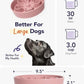 LE TAUCI Slow Feeder Dog Bowls Ceramic,3 Cups Slow Feeding Dog Bowl Medium Large Breed, Pet Bowl for Fast Eaters, Puzzle Pet Dishes, Pink Bloom
