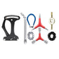 Bicycle Spoke Tension Meter Wrench Repair Tool Set, 8pcs Adjustment Bike Bicycle Spoke Indicator Tensiometer Wrench, Wheel Repair Tool W/Valve Wrench/Spoke Wrench/Tire Lever/Hex/Socket Wrench
