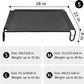 pettycare Elevated Dog Bed Cot, Raised for Large Dogs, No Screws, Stable Frame & Durable Supportive Teslin Recyclable Mesh, Breathable, Indoor &Outdoor Pet Beds, Fits up to 35 lbs, 28x22x8 ''es
