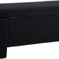 Modern Upholstered Storage Bench, Sherpa Fabric 50" Long Entryway Bench with Storage and Seating, Comfy Cute Ottoman Bench for Living Room/End of Bed/Hallway, Black