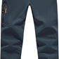 Rdruko Men's Snow Pants Waterproof Insulated Winter Hiking Pants Snowboard Fleece Lined Softshell Ski Pants