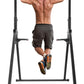 Foldable Power Tower Pull Up Bar Dip Station, 200kg/440.92lbs Triangular Pull Up Bar Station Adjustable, Multi-Function Strength Training Fitness Equipment for Home Gym