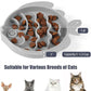 Coomazy 2-in-1 Silicone Slow Feeder Dog Cat Bowls, Interactive Puzzle Toy for Pets Dry/Wet Food Training, Keeps Dogs Cats Busy, Prevents Puppy Kitty Overeating (Smoky Gray, 1.2 Cup)