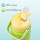 Insulated Water Bottle with Straw Lid,24 oz Stainless Steel Vacuum Metal Bottle with Silicone Handle,GreenWhite
