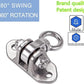 Stainless Steel Heavy Duty Swing Hanger 180°+360° Ceiling Swing Mount Free Swivel Swing Hook Swing Hardware Kit for Yoga Swing Hammock Chair Porch Swing Sets Heavy Punching Bag 1500 LB Capacity