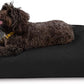 K9 Ballistics Tough Rectangle Pillow Large Dog Bed - Removable Cover, Washable, Durable & Water Resistant Dog Bed Made for Big Dogs 40"x34", Obsidian Black