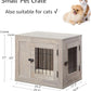 unipaws 25.5 Inch Furniture Style Dog Crate for Small Dogs, Cats, Min Pigs, Rabbit, Indoor Aesthetic Puppy Kennel, Modern Decorative Wood Wire Pet House Cage, Pretty Cute End Side Table, Grey