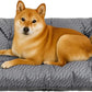 FUNNY FUZZY 35×23 Washable Dog Crate Bed,Orthopedic Cushion Mattress for Large Dogs-Fits 36 Inch Dog Crates, Reversible,Durable & Comfortable Pet Bed,L,Charcoal Grey
