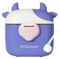 Bebamour Baby Formula Dispenser On The Go, Formula Container to Go, Formula Holder for Travel, Candy Fruit Snack Storage Container with Scoop and Leveller (Purple Cow)