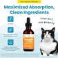 100% Natural Liquid Glucosamine Chondroitin with MSM for Cats, Hip & Joint Supplement for Senior Felines, Arthritis Support & Mobility Booster Glucosamine Drops, 2 Oz