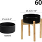 Ceramic Elevated Dog Bowl Set, Raised Food and Water Bowl for Large Breed Dogs, Weighted Dishes, Black (8.2'', 60OZ)