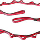 DASKING 23KN (5070 lbs) Heavy Duty Climbing Straps - 2 Pack Adjustable Daisy Chain Webbing for Aerial Yoga, Hammock, Fitness & Rigging - CE/EN566 Certified, Red/Grey