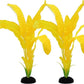 ALEGI Silk Aquarium Plants, 12 inch Artificial Silk Plants Decorations for Fish Tank,Aquarium Décor Plastic Plants (Yellow, 2 Pack)