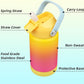 Insulated Water Bottle with Straw Lid,12 oz Stainless Steel Vacuum Metal Bottle with Silicone Handle,Rainbow