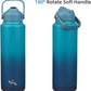 Insulated Water Bottle with Straw Lid,40 oz Stainless Steel Vacuum Metal Bottle with Silicone Handle,Vast