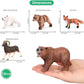 Volnau Safari Animal Figurines Toys 12PCS North America Figures Zoo Pack for Toddlers Kids Christmas Decoration Gift Preschool Educational Bald Eagle Bear Salmon Salamander Jungle Forest Cake Topper