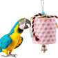 Extra Large Bird Chewing Toy, Parrot Beak Grinding Calcium Stone with Bells, Bird Cage Accessories, Cage Toys for Cockatiel Parakeet Parrot Budgies Rat Hamster Chinchilla Rabbit Bunny African Grey