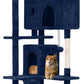 70 Inches Multi-Level Cat Tower for Indoor Cats - XL Tree Climbing Condo With Scratching Posts and Hanging Toys, Navy Blue