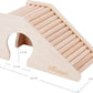 Niteangel Hamster House w/Climbing Ladder for Hamsters Gerbils Mice or Similar-Sized Pets (Trapezium-Shaped Hamster Hut)