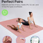 YOTTOY Large Yoga Mat (75 * 52 * 1/2inch),Extra Wide TPE Exercise Mat,Non-Slip Workout Mat for Pilates, Fitness, Barefoot, Home Gym Studio with Strap and Towel