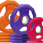 SPART Color Coded Weight Plate 2-Inch Rubber Coated Olympic Grip Plate for Barbell, Solid Cast Iron Weight Plates for Strength Training, Weightlifting, Crossfit, Home Gym, 2.5LB/5LB/10LB/25LB/35LB/45LB, Pair